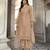 Beige embroidered net salwar