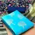Blue floral print brocade salwar