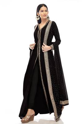 Black sequins georgette salwar 2