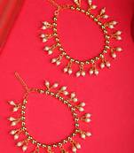Statement Design Gold Plated White Pearl Studded for Girls and Women