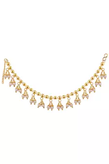 Statement Design Gold Plated White Pearl Studded for Girls and Women