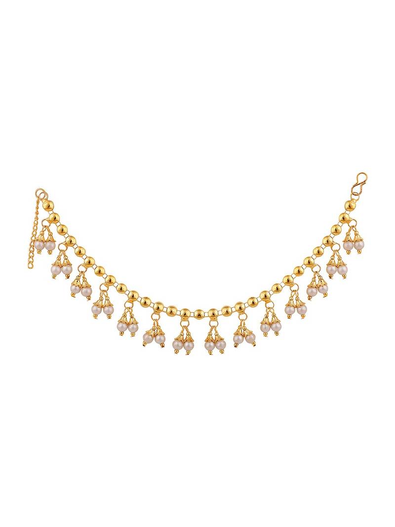 Statement Design Gold Plated White Pearl Studded for Girls and Women