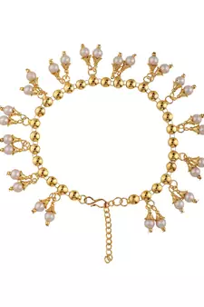 Statement Design Gold Plated White Pearl Studded for Girls and Women