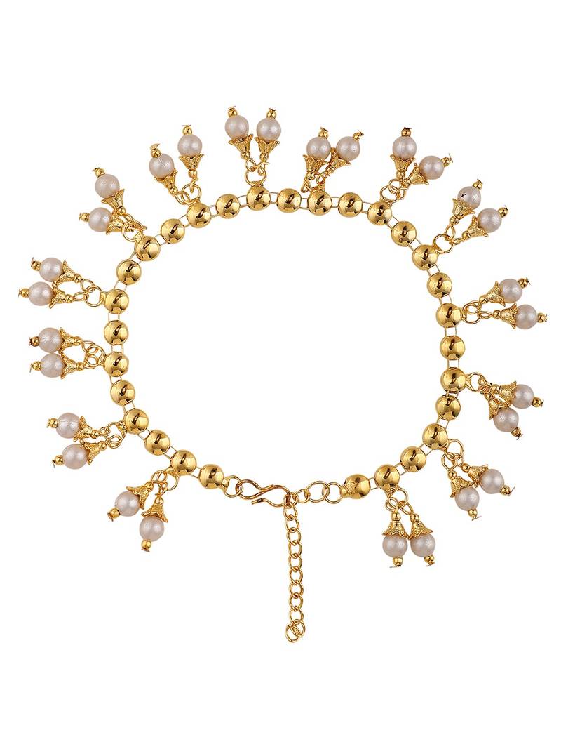 Statement Design Gold Plated White Pearl Studded for Girls and Women
