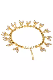 Statement Design Gold Plated White Pearl Studded for Girls and Women