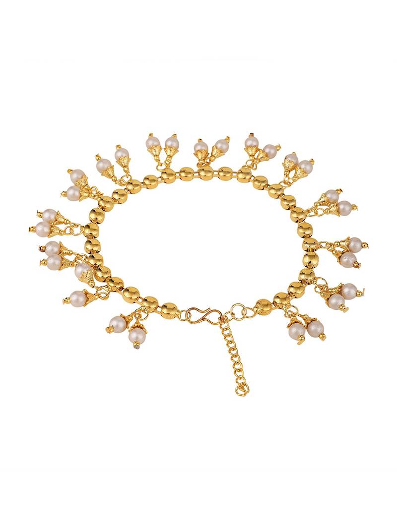 Statement Design Gold Plated White Pearl Studded for Girls and Women