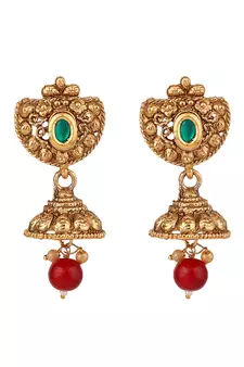 Traditional Gold Plated Intricate Design Long Necklace Set with Stone and Pearl Studded Necklace Set for Girls and Women