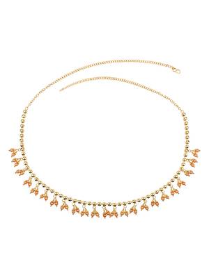 Contemporary Gold Plated Rose Gold Pearl Studded Design Kamarbandh or Waist Belt for Women and Girl Women love jewellery 2