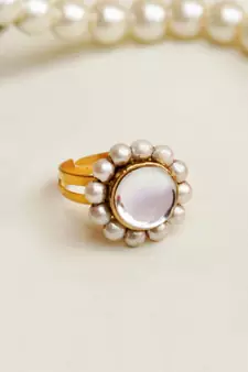 Kundan Flower Ring