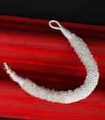 Contemporary Pearl Studded Broad Hook and Eye Bracelet for Women and Girls.