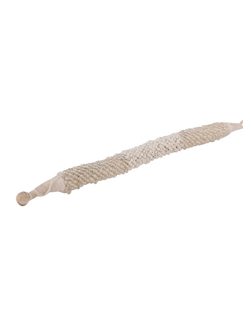 Contemporary Pearl Studded Broad Hook and Eye Bracelet for Women and Girls.