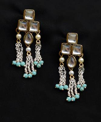 Kundan & Waterfall Chain Necklace Set 5