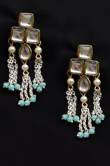 Kundan & Waterfall Chain Necklace Set