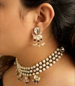 Pearl & Dangling Kundan Necklace Set