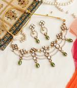 Semi Precious Beads & Kundan Necklace Set