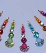 7 long bindi blue ,orange,lemon green,baby pink,skyblue,orange,purple