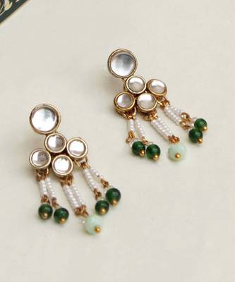 Teeny Drop Kundan Earrings 3