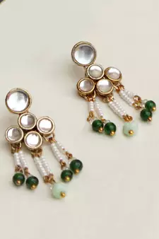 Teeny Drop Kundan Earrings