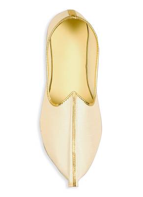 Classy White Raw Silk Mens Mojaris 2