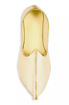 Classy White Raw Silk Mens Mojaris