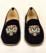 Blue Embroidered Mojaris