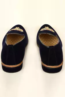 Blue Embroidered Mojaris