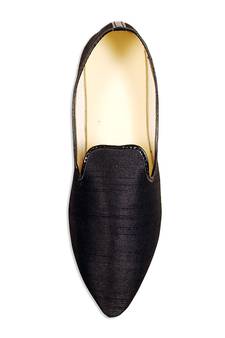 Black Dupion Party Wear Mens Mojari