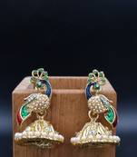  RubyGreeen  Brass and Crystal Drop Earrings for Women ER_2092_RG_50
