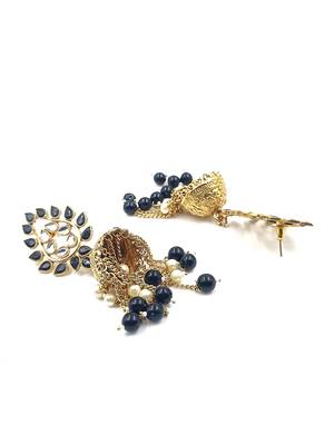 Black Color Gold Plated Crystal Earrings for  Women ER_2130_BK_160 3