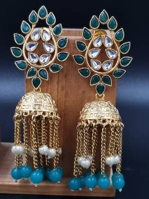  Green Color Gold Plated Crystal Earrings for  Women  ER_2130_G_160 1