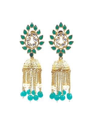  Green Color Gold Plated Crystal Earrings for  Women  ER_2130_G_160 2