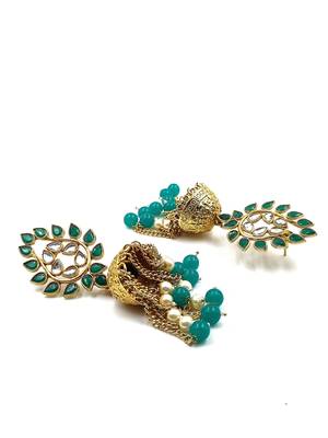  Green Color Gold Plated Crystal Earrings for  Women  ER_2130_G_160 3