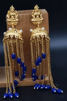 BLUE Color Gold Plated Crystal Earrings for  Women  ER_2152_BL_140
