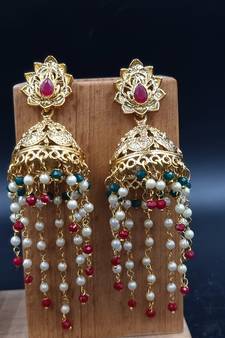 RUBYGREEN Color Gold Plated Crystal Earrings for  Women  ER_2163_RG_140