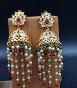 RUBYGREEN Color Gold Plated Crystal Earrings for  Women  ER_2163_RG_140