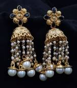 BLACK Color Gold Plated Crystal Earrings for  Women  ER_2167_BK_140