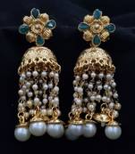 GREEN Color Gold Plated Crystal Earrings for  Women  ER_2167_G_140