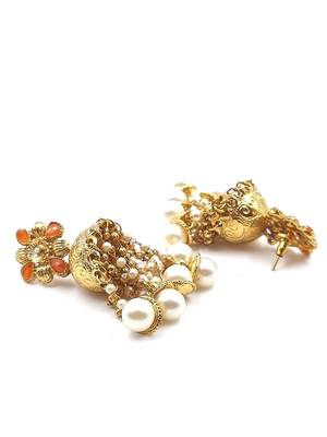 PEACH Color Gold Plated Crystal Earrings for  Women  ER_2167_PH_140 3