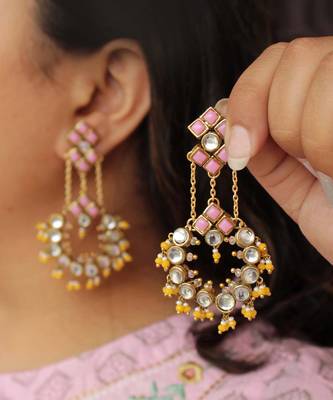 Dramatic Kundan Chandbali 3