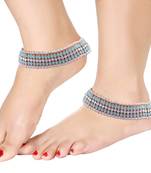 Traditional Alloy Kundan Pearl Payal Anklet for Women 