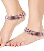 Traditional Alloy Kundan Pearl Payal Anklet for Women 