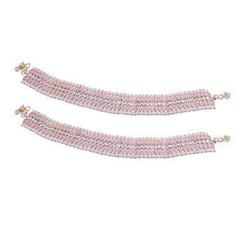 Traditional Alloy Kundan Pearl Payal Anklet for Women  2