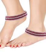 Traditional Alloy Kundan Pearl Payal Anklet for Women 