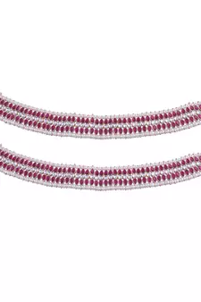 Traditional Alloy Kundan Pearl Payal Anklet for Women 