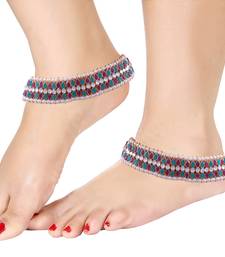 Traditional Alloy Kundan Pearl Payal Anklet for Women 