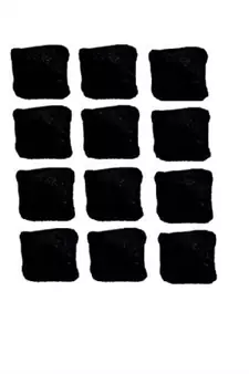 Elastic Cotton Stretch Black Thick Hair Ties Bands for Women/Girls 