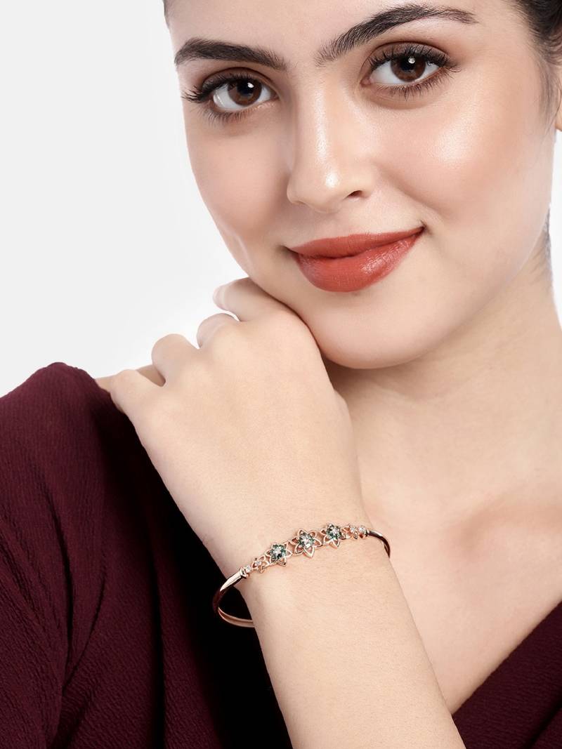 Rose Cubic Zirconia Bracelet Jewellery for Women & Girls 