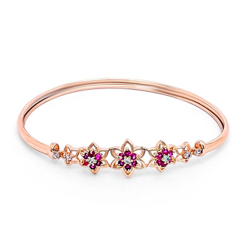 Rose Cubic Zirconia Bracelet Jewellery for Women & Girls 