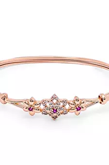 Rose Cubic Zirconia Bracelet Jewellery for Women & Girls 