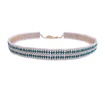 Traditional Kundan & Pearl Studded Adjustable Kamarband/Belly Chain For Women/Girls  1